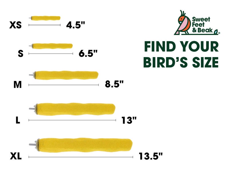 Sweet Feet and Beak Comfort Grip Safety Perch for Bird Cages - Pedicure Perch for Birds to Keep Nails and Beaks in Top Condition - Safe Easy to Install Bird Cage Accessories - M 8.5" - Image 4
